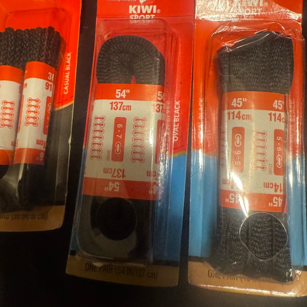 Kiwi Sport Black Shoelaces Pack